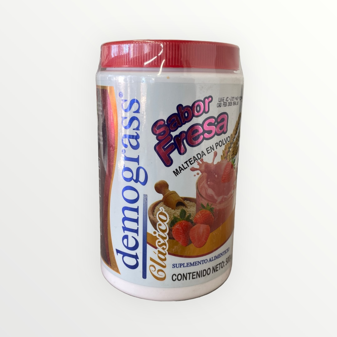 🍓 Demograss Malteada de Fresa – 500 g