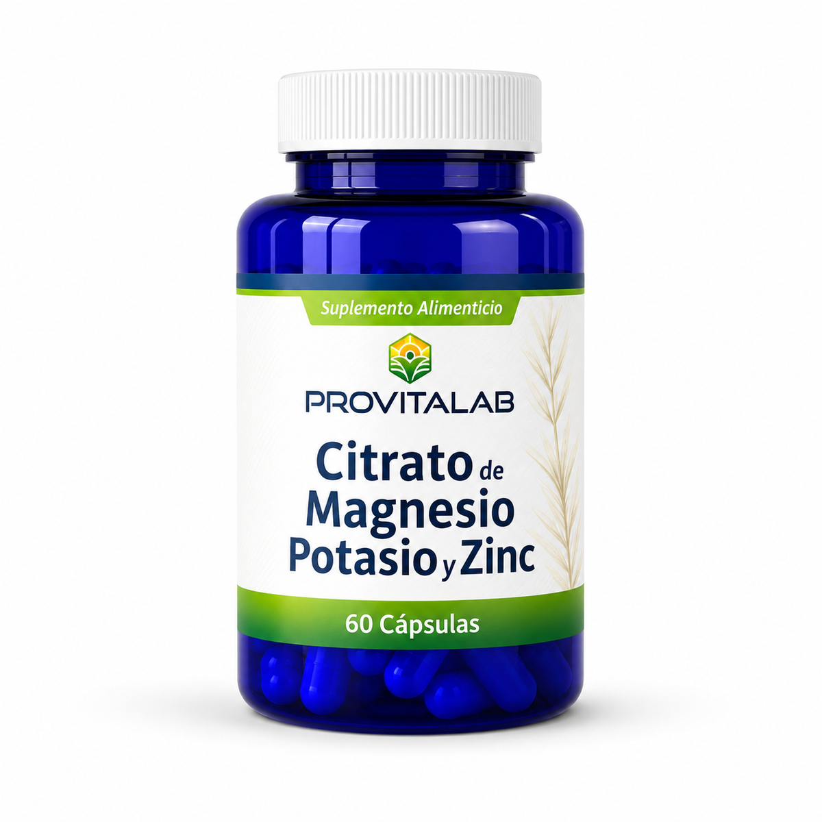 Citrato de Magnesio + Potasio + Zinc | 60 Cápsulas