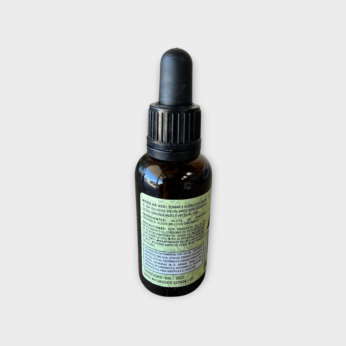 🌿 Aceite de Orégano Orgánico + Aceite de Coco Orgánico – SIOUX (30 ml)