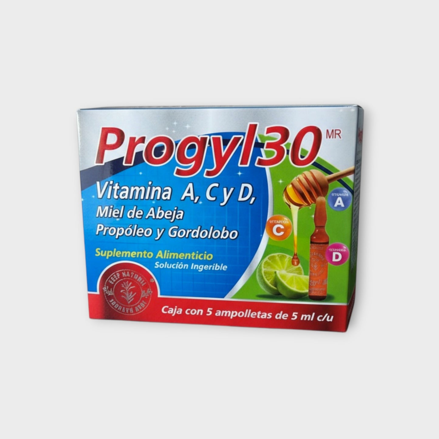 🛡️ Progyl 30 – Refuerzo Inmunológico y Respiratorio (5 Ampolletas)