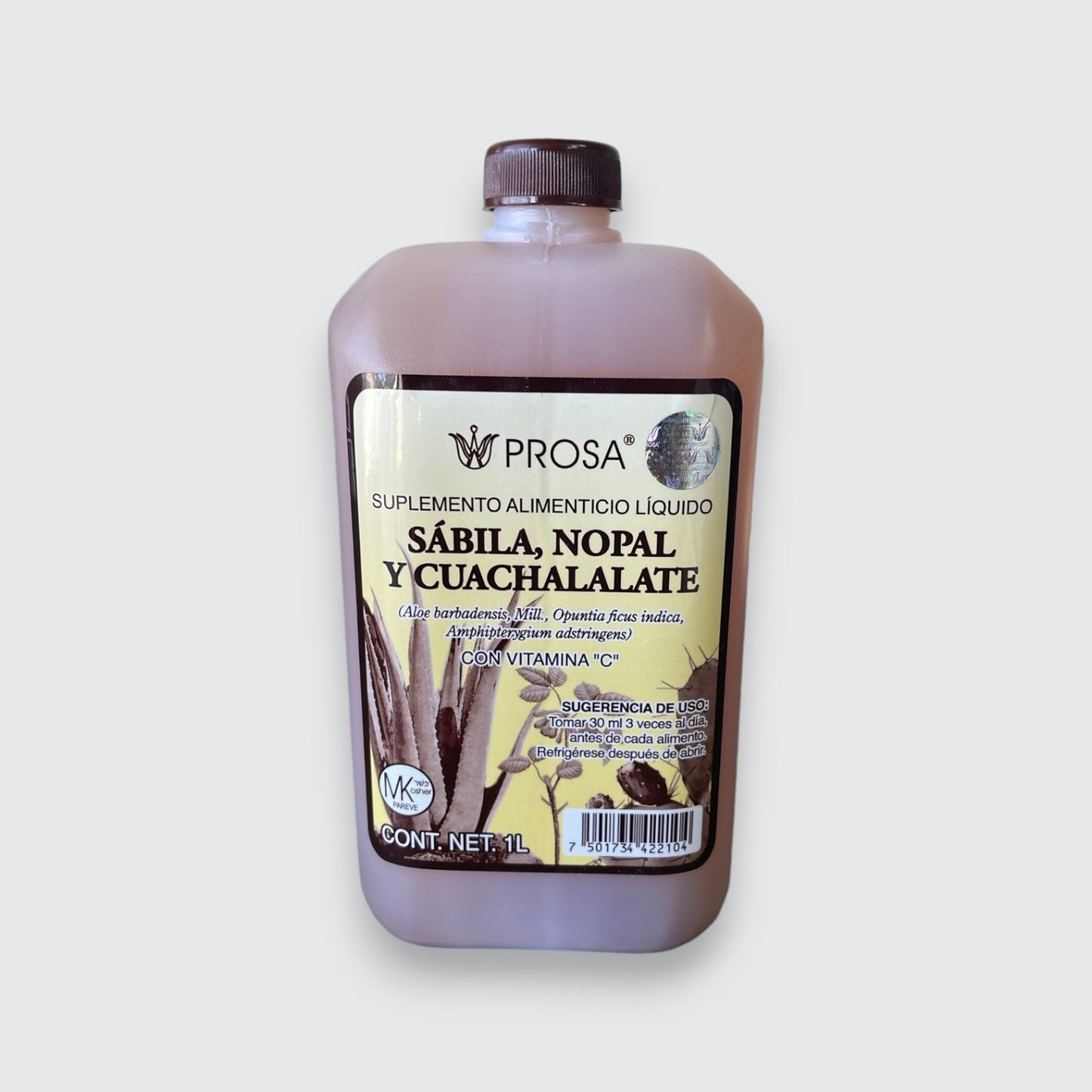 🌿 Sábila, Nopal y Cuachalalate – Prosa (1 litro)