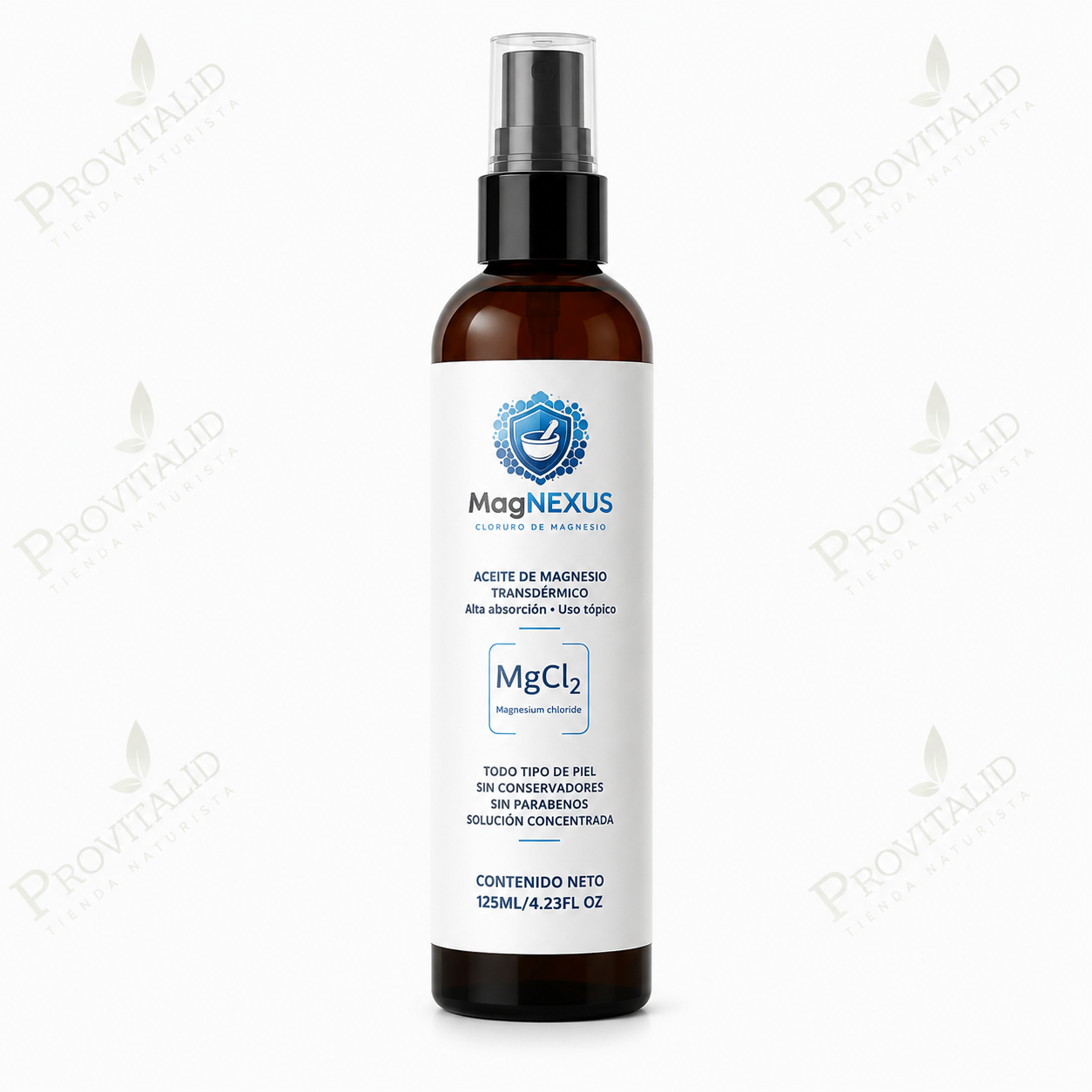 Aceite de Magnesio Transdérmico MagNEXUS | Cloruro de Magnesio de Alta Absorción | Uso Tópico | 125 ml