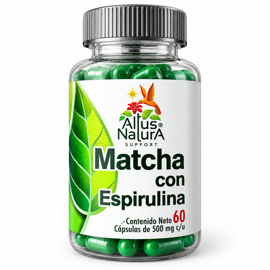 Matcha con Espirulina | 60 cápsulas | Altus Natura