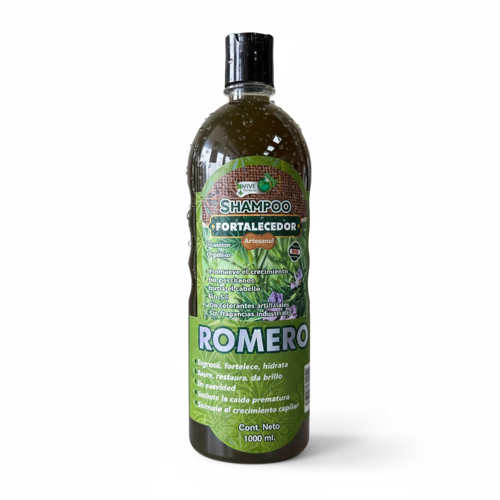Shampoo Fortalecedor de Romero | Cabello Más Fuerte, Abundante y Saludable