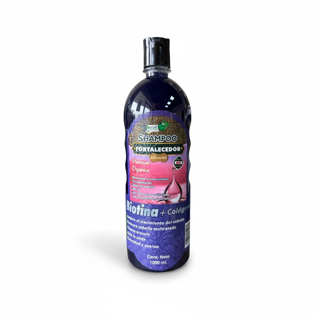 Shampoo Fortalecedor con Biotina y Colágeno | Cabello Más Fuerte, Abundante y con Brillo Natural