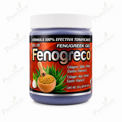 Gel de Fenogreco | Con Colágeno, Elastina, Sábila y Vitamina E | 250 g
