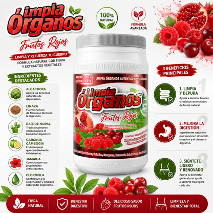 Limpia Órganos | Fibra, Clorofila y Frutos Rojos