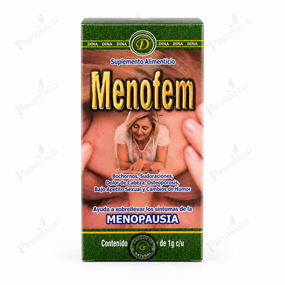 Menofem | Fórmula Natural con Soya, Trébol Rojo, Salvia y Cohosh Negro | Bienestar Femenino durante la Menopausia