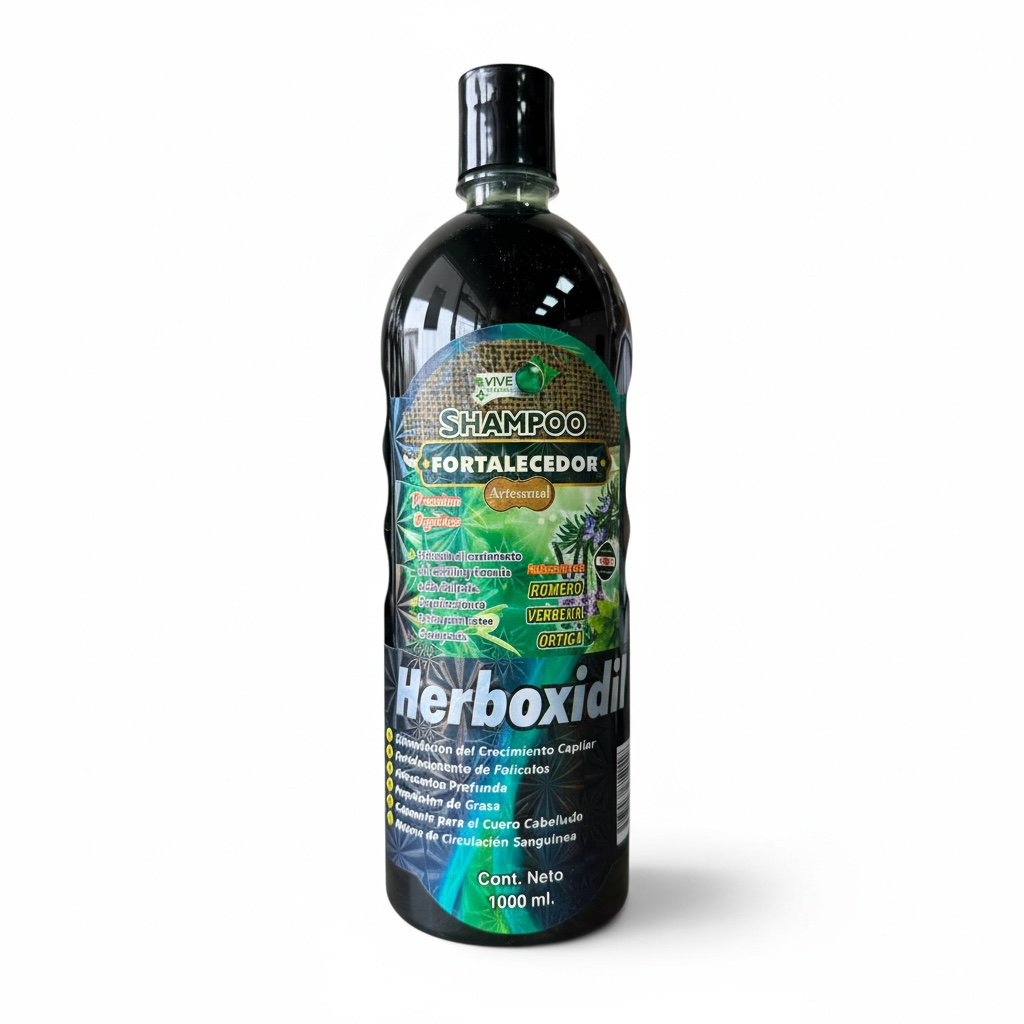 Shampoo Herboxidil con Romero, Ortiga y Verbena | Ayuda a Fortalecer, Revitalizar y Favorecer el Crecimiento del Cabello
