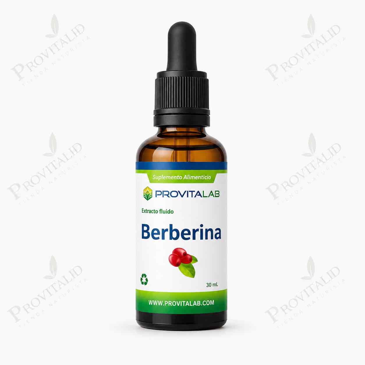Berberina Líquida 30 mL | Extracto Fluido de Berberina 100% Pura