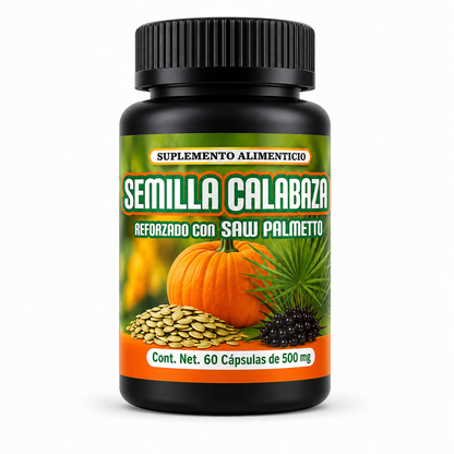 Semilla de Calabaza con Saw Palmetto | Apoyo Natural para la Salud de la Próstata y el Bienestar Masculino