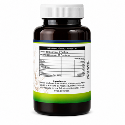 💊 Vitamina B12 5000 mcg – Provitalab (30 tabletas)