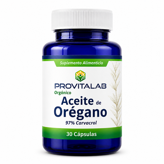 🌿 Aceite de Orégano 97% Carvacrol – Provitalab (200 mg | 30 cápsulas)