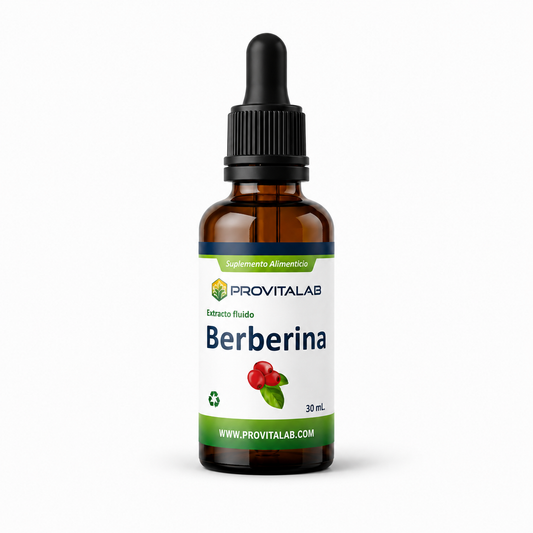 Berberina Líquida 30 mL | Extracto Fluido de Berberina 100% Pura
