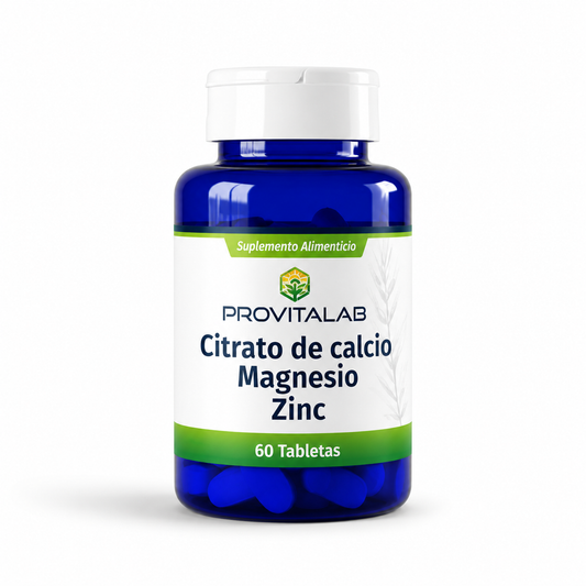 💊 Citrato de Calcio + Magnesio + Zinc + Vitamina D3 (2000 UI)
