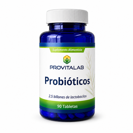 🦠 Probióticos 2.5 Billones – Provitalab (90 tabletas)