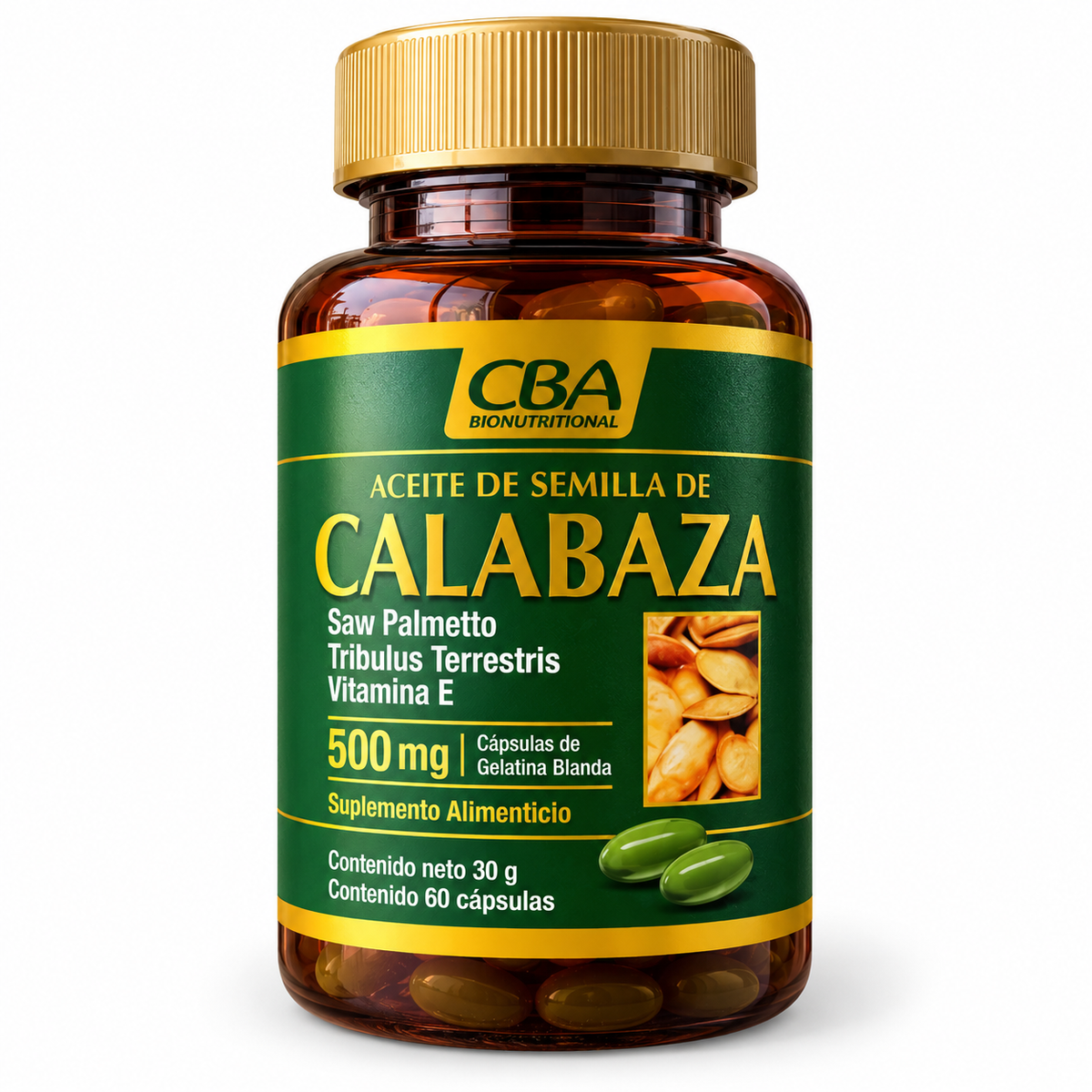 Aceite de semilla de calabaza | 60 Cápsulas | CBA