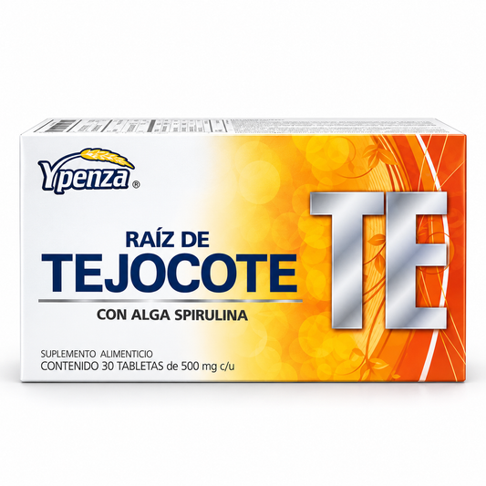 Raíz de tejocote + Alga espirulina | 30 Tabletas | Ypenza