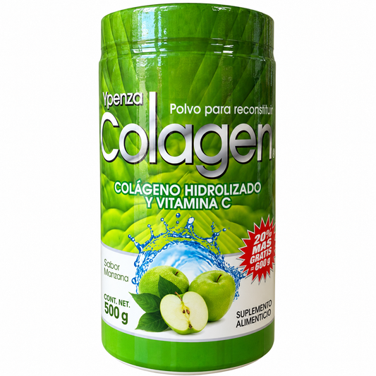 🍏 Colágeno Hidrolizado 500 g Sabor Manzana Verde – Ypenza