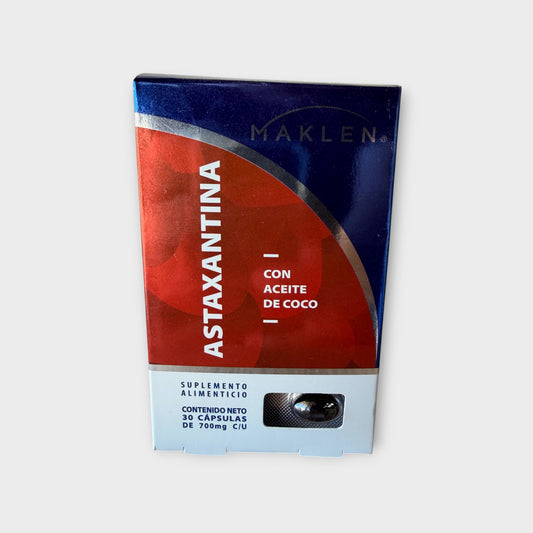 🔴 Astaxantina con Coco – Maklen (30 cápsulas softgel de 700 mg)