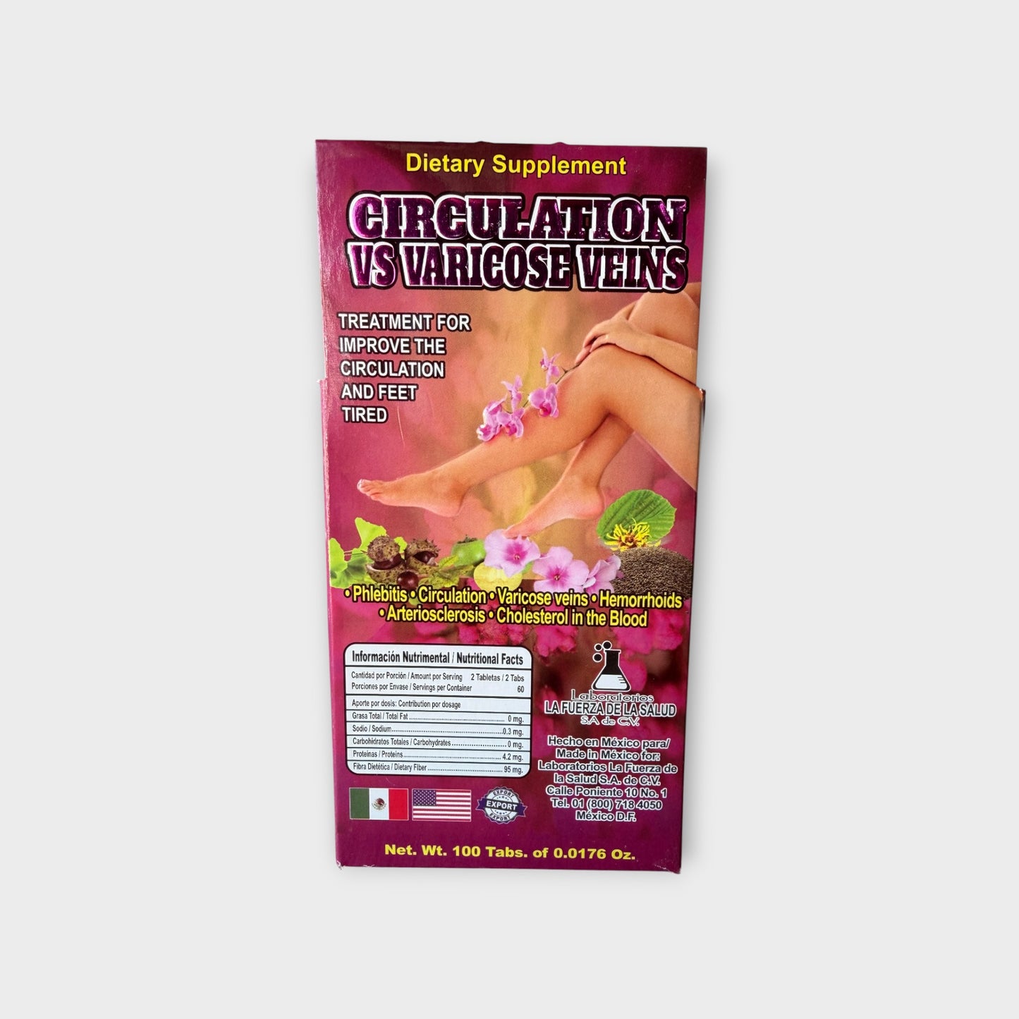 💜 Circulación vs Várices – 100 tabletas