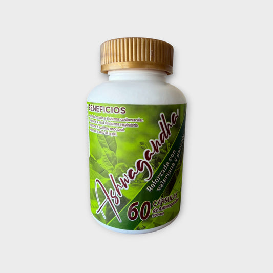 🌿 Ashwagandha reforzada con Valeriana y Pasiflora – Sioux (60 cápsulas)
