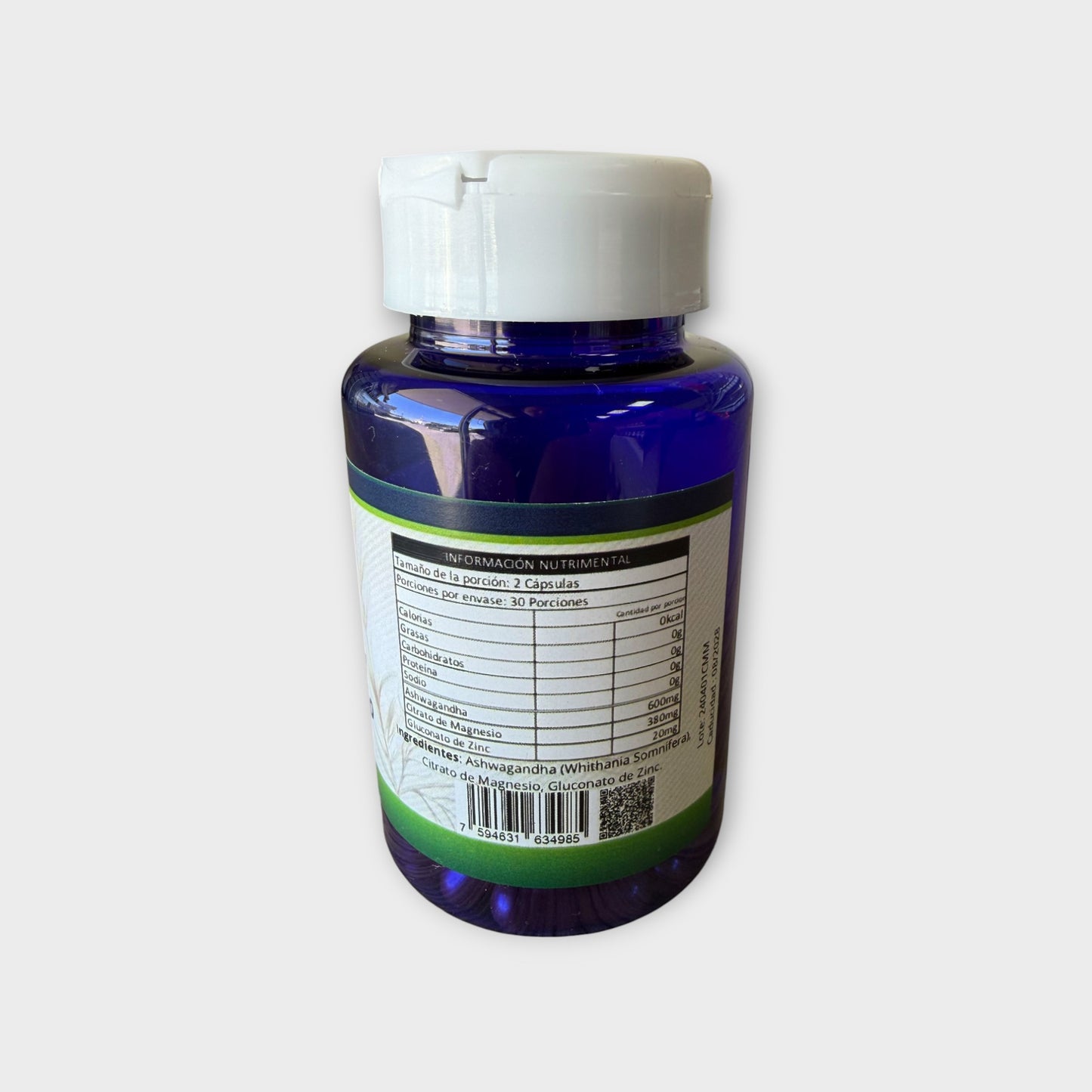 🌿 Ashwagandha + Citrato de Magnesio + Zinc – Provitalab (60 cápsulas)