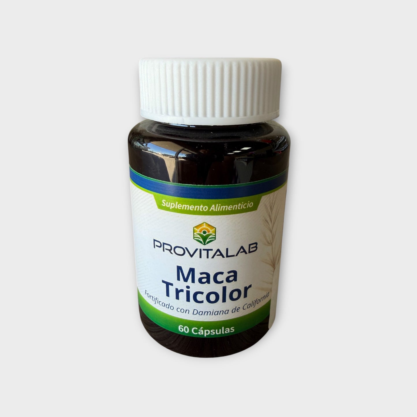 💪 Maca Tricolor Reforzada con Damiana de California – Provitalab (60 cápsulas)