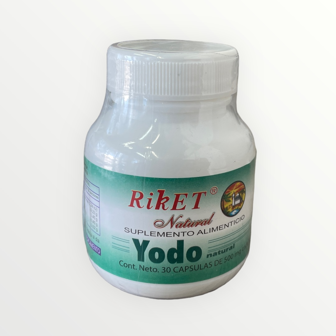 💧 Yodo 30 cápsulas Riket | Apoya la Tiroides y el Desarrollo Cerebral ...