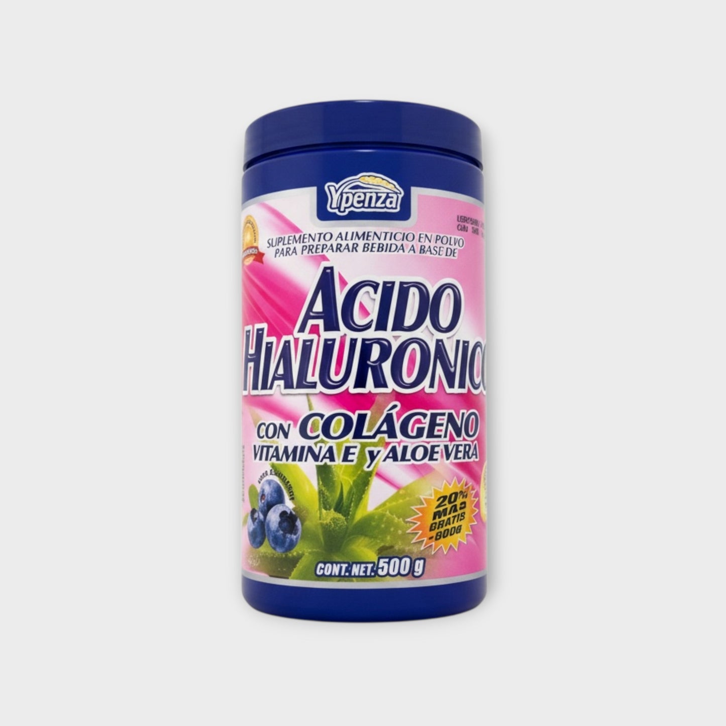 💙 Ácido Hialurónico con Colágeno 500 g Sabor Blueberry – Ypenza