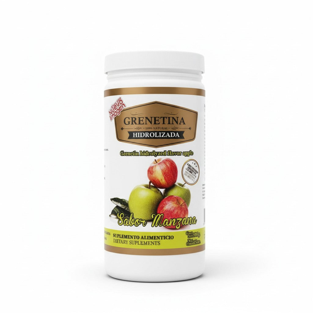 🍓 Grenetina Hidrolizada Sabor Manzana – Dragon King (500 g)