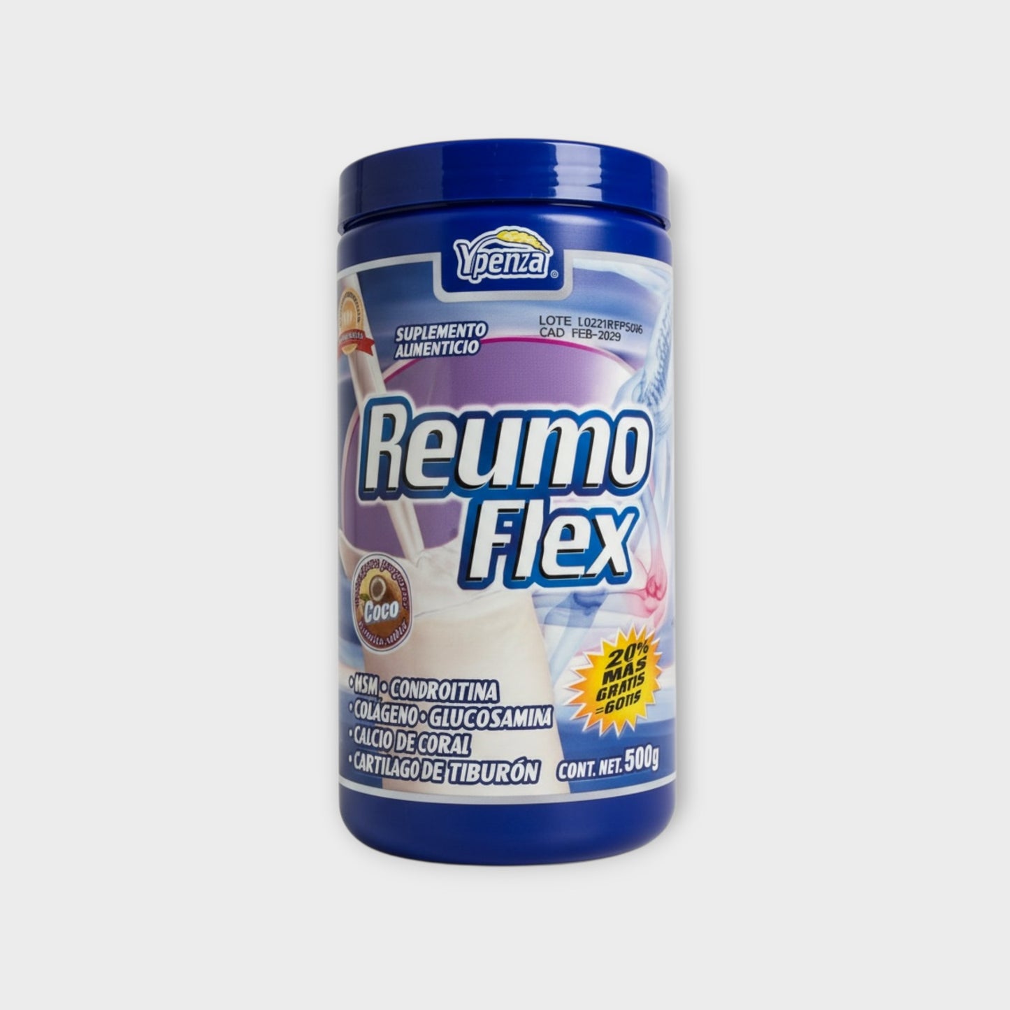 🥥 Reumo Flex 500 g Sabor Coco – Fórmula Avanzada para Articulaciones